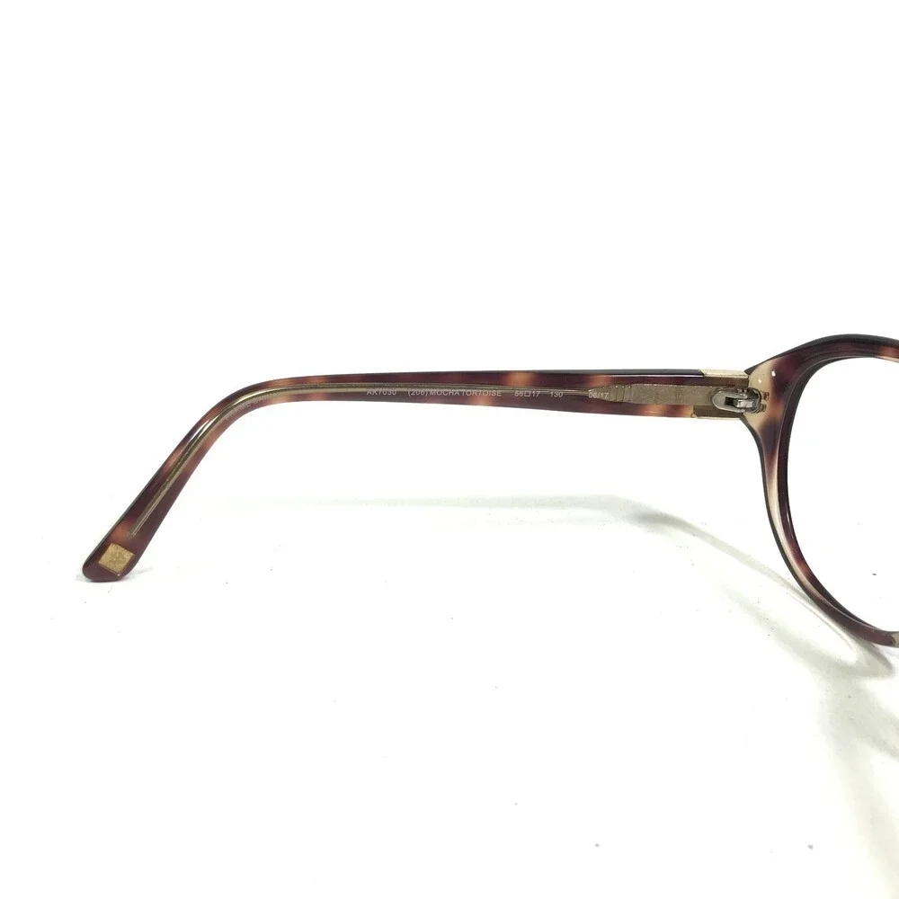 Anne Klein Eyeglasses Frames AK7030 206 MOCHA TORTOISE Round Full Rim 54-17-130